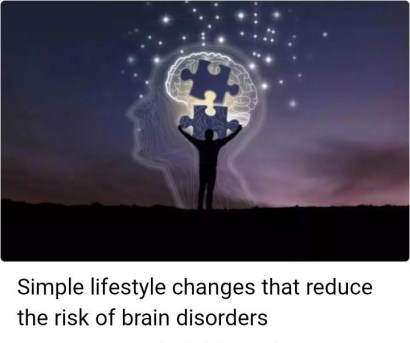 Simple lifestyle changes that reduce the risk of brain disorders